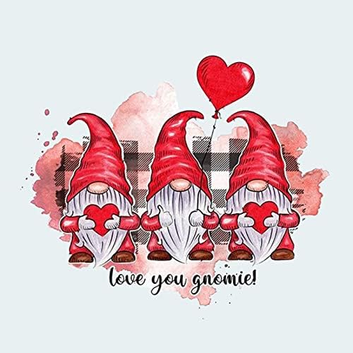 Női Valentin Nap Melegítőfelső Aranyos Gnome Nyomtatás Szerelmes Szív Grafikus Pulóver Maximum Vicces Újdonság Streetwear