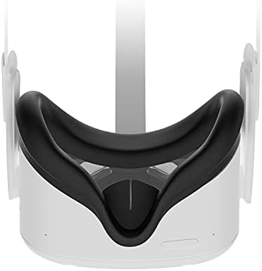 CNBEYOUNG VR előlapot Kompatibilis Quest 2, Sweatproof Szilikon Szembe Pad Maszk & Arcát Párna Quest 2 VR Headset-Fekete
