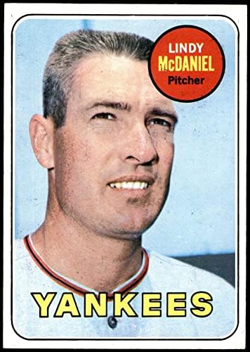 1969 Topps 191 Lindy McDaniel New York Yankees (Baseball Kártya) NM Yankees