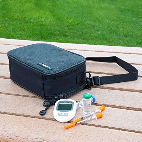 ChillMed® Elite - Heti Cukorbeteg Utazási Esetben - Inzulin Toll & vércukormérő Szervező a Újrahasználható Ice Csomag