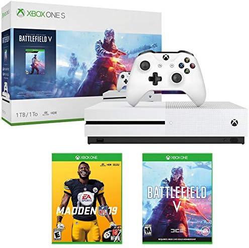 Microsoft Xbox S Egy 1 TB Battlefield V. Kiadás a Madden NFL 19 Csomag
