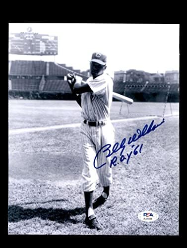 Billy Williams PSA DNS-Coa Aláírt 8x10 ROY 61 Fotó Cubs Autogram - Dedikált MLB Fotók