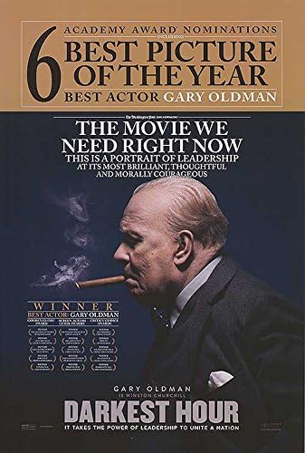 A LEGSÖTÉTEBB ÓRA - 27x40 D/S Eredeti Film Poszter Egy Lapra 2017 Gary Oldman Winston Churchill Díjat Verzió