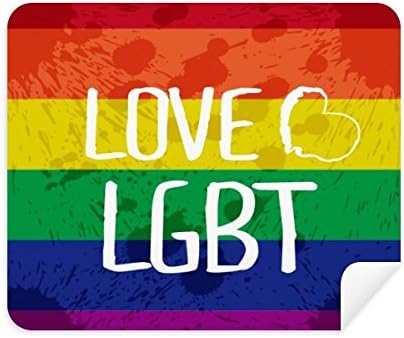 A szerelem LMBT Szivárvány Festék Szív tisztítókendővel Képernyő Tisztító 2db Velúr Szövet