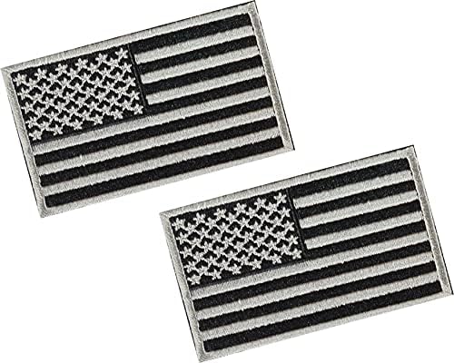 2DB Prémium tépőzáras USA Amerikai Zászló Taktikai Foltok tépőzáras Hátizsákok Sapkák Kalapok Kabátok Nadrágok (3-Fehér),