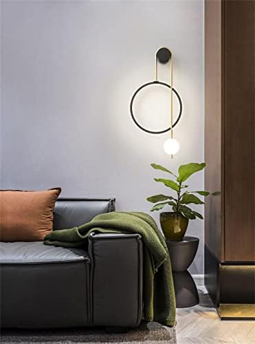 CZDYUF Fali Lámpa Egyszerű Tervező Gyűrű, Világos Háttér Fal Üveg Labdát Lámpa Folyosón Hálószoba ágy melletti Falon