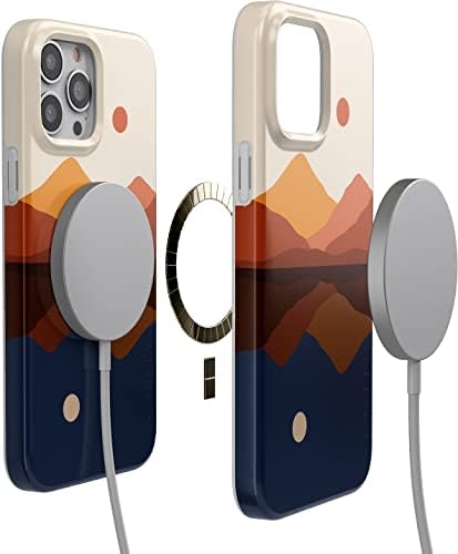 Casely iPhone 13 Pro Case | Kompatibilis MagSafe | az Ellentétek Vonzzák egymást | Day & Night Colorblock Hegy Esetben