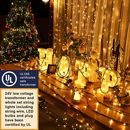 ROYAMY Kültéri Karácsonyi String Fények, 300 LED-es 105ft, IP55 Vízálló UL Engedélyezett Alkalmas Kültéri Beltéri tündérfény