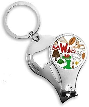 Wales Szerelmes Szív egyesült KIRÁLYSÁG Landscap Nemzeti Zászló Köröm Zimankó Gyűrű kulcstartó Sörnyitó Clipper