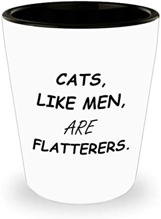 bögre, feles pohár - MACSKÁK, MINT a FÉRFIAK FLATTERERS - vicces macska ajándékok
