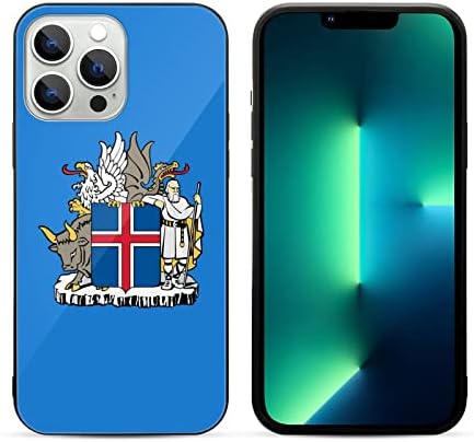 Címer, Izland Mobil Telefon védőtok TPU Üveg Aranyos Anti-Összetörik Telefon tok iPhone 13 Pro Max
