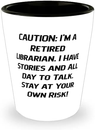 FIGYELEM: én egy Nyugdíjas Könyvtáros. Én Történeteket, Minden Nap.! Könyvtáros Poharat, Újrafelhasználható Könyvtáros,