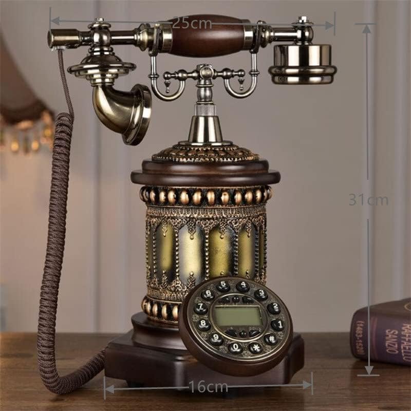 MMLLZEL Antik Vezetékes Hívófél-AZONOSÍTÓ Vezetékes Otthoni Telefon Vintage, Klasszikus Haza Hengeres Vezetékes Telefon