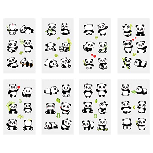 Szülinapi Dekoráció Panda Parti Kellékek, 24 Lap Panda Ideiglenes Tetoválás,