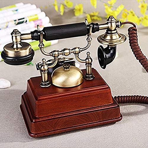 WALNUTA Retro Telefon，Retro Vezetékes Telefon, Vezetékes Otthoni Hotel Irodai Dekoráció Tömör Fa Klasszikus Vintage