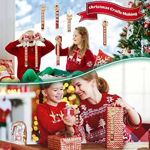 170 Darab Karácsonyi Díszek Kézműves Készletek, a Gyerekek, Felnőttek, karácsonyfa Lógó Fa Levél Csempe Gyanta Varázsa