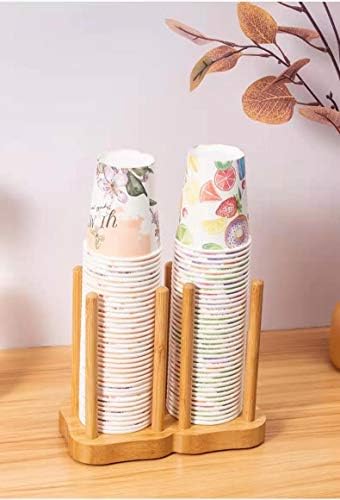 Eldobható műanyag pohár Tartót Egészséges Bambusz Anyag tároló&Csésze Víz Adagoló Hosszabb botot Tartani, több Fürdőszoba