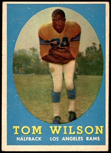 1958 Topps 67 Tom Wilson Los Angeles Rams (Foci Kártya) VG/EX Rams