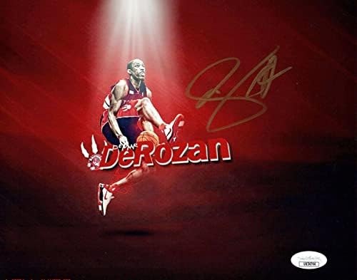 DeMar DeRozan Aláírt 8x10-es Kosárlabda-Fotó SZÖVETSÉG COA - Dedikált NBA-Fotók