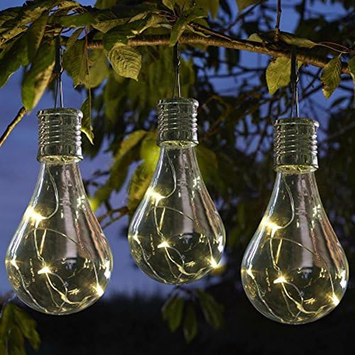 DBYLXMN Izzó Led Karácsonyi Fények Izzó LED Solar Kemping Lógó Lámpa Vízálló Kültéri Kerti világítás Forgatható LED