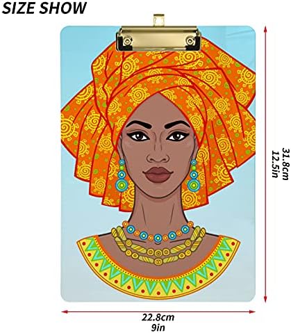Afrikai Fekete Nő Műanyag Papírok Fém Klip Letter Méretű Vágólapra Alacsony Profil Klip Táblák Lógnak Dekoratív Ápolási