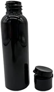 2 oz Cosmo Fekete Műanyag Palackok -12 Pack Üres Üveget Újratölthető - BPA Mentes - illóolaj - Aromaterápia | Fekete