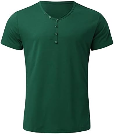 Nyári Mens T-Shirt Férfi Tavaszi, Nyári Retro Üzleti Alkalmi Utazási Multi Gombok V-Nyak Szilárd T shirt