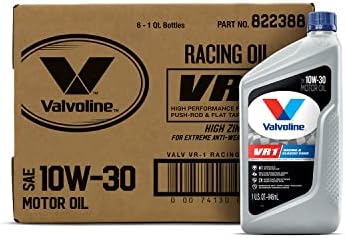 Valvoline VR1 Racing SAE 10W-30, Nagy Teljesítményű, Magas Cink motorolaj 1 QT, esetén 6