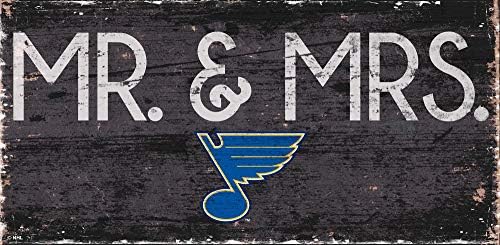 Fan Alkotások NHL-ben, a St. Louis Blues Unisex St. Louis Blues Mr & Mrs Jel, Csapat Színű, 6 x 12