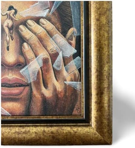 Vágy, Szerelem Szünetek olajfestmény, Vászon, Kézzel készített Wall Art művész által Vidwaan Realizmus Portré