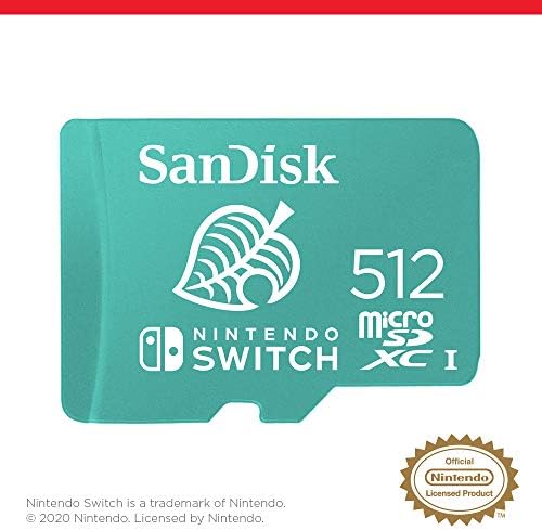 512 gb-os SanDisk microSDXC Kártya, Okleveles a Nintendo -Kapcsoló - SDSQXAO-512G-GNCZN