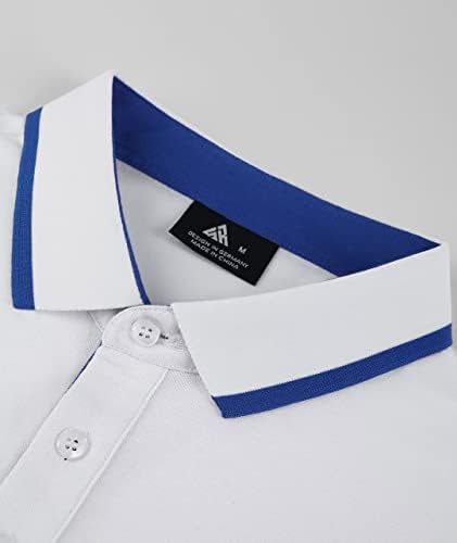 SWISSWELL 3 Csomag Golf Polo Shirt Férfi Rövid Ujjú Nedvesség Wicking Nyári Alkalmi Galléros Pólók