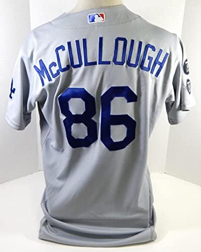 2021 Los Angeles Dodgers Clayton McCullough 86-Os Játék Kiadott Szürke Jersey 2 20 P 7 - Játék Használt MLB Mezek