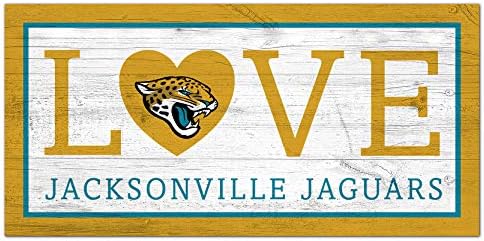 Fan Alkotások NFL Jacksonville Jaguars Unisex Jacksonville Jaguars Szerelem Jele, Csapat Színű, 6 x 12