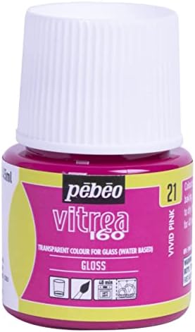 Pebeo Vitrea 160 Üveg Festék, Élénk Rózsaszín, 45 ml