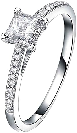 Yistu Nők Gyűrű Ékszer Női Eljegyzési Cirkon Gyűrű Gyémánt Hercegnő Személyre szabott Gyűrűk Aranyos Gyümölcs Gyűrűk