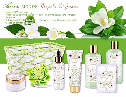 A csomag a Magnolia, Citromos Fürdő, Gyógyfürdő Kosár Ajándék Szett Nők számára, Fürdő, Zuhany Ajándék Szett Tartalmaz,